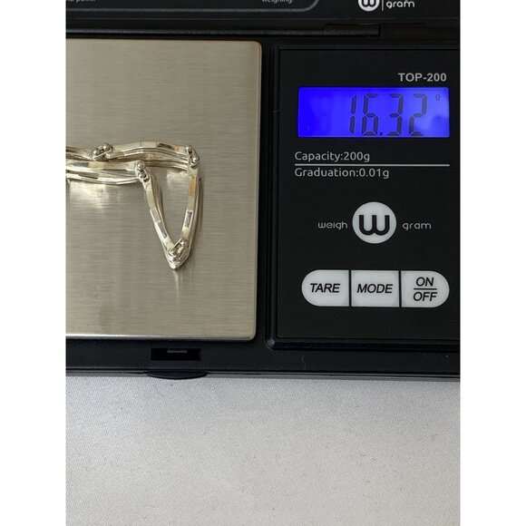 premex 925 sterling silver chain flat link bracelet 7 inches MCM Statement Mod - Picture 9 of 9